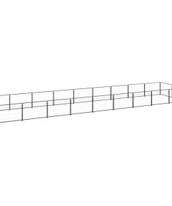 vidaXL Perrera acero 18 m² negra