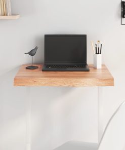 vidaXL Tablero mesa madera roble tratada marrón claro 60x60x(2-6) cm