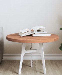 vidaXL Tablero redondo de madera maciza de haya Ø50x2,5 cm