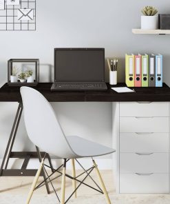 vidaXL Tablero mesa madera roble tratada marrón oscuro 120x40x(2-6) cm