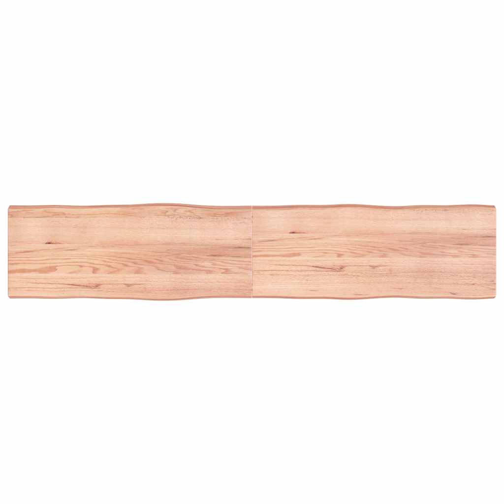 vidaXL Tablero mesa madera tratada borde natural marrón 200x40x(2-6)cm