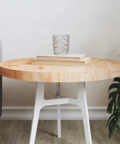 vidaXL Tablero de mesa redondo madera maciza de pino Ø50x3 cm