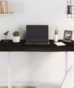 vidaXL Tablero mesa madera roble tratada marrón oscuro 100x50x(2-4) cm