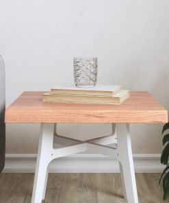 vidaXL Tablero mesa madera tratada borde natural marrón 40x40x(2-4) cm