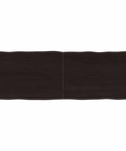 vidaXL Tablero mesa madera tratada borde vivo marrón 120x40x(2-6) cm