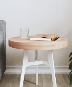 vidaXL Tablero redondo de madera maciza de haya Ø40x4 cm