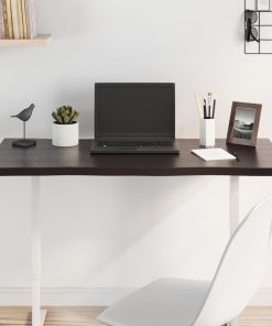 vidaXL Tablero mesa madera tratada roble borde vivo marrón 100x50x2 cm