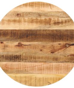 vidaXL Tablero de mesa redondo madera maciza mango rugosa Ø 80x3,8 cm
