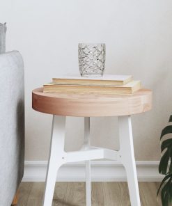 vidaXL Tablero redondo de madera maciza de haya Ø30x4 cm