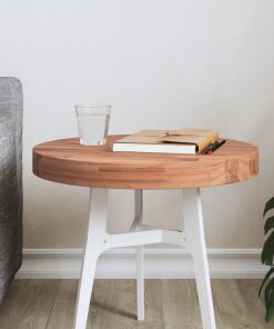vidaXL Tablero redondo de madera maciza de haya Ø40x4 cm