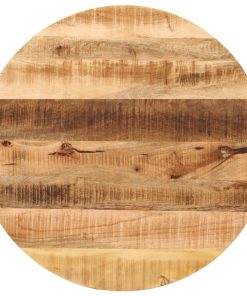 vidaXL Tablero de mesa redondo madera maciza mango rugosa Ø 80x2,5 cm