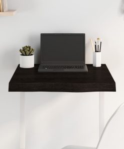 vidaXL Tablero mesa madera roble tratada marrón oscuro 60x60x(2-6) cm