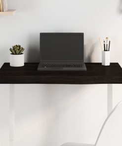 vidaXL Tablero mesa madera roble tratada marrón oscuro 80x50x(2-6) cm