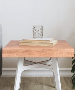 vidaXL Tablero mesa madera tratada borde natural marrón 40x40x(2-6) cm