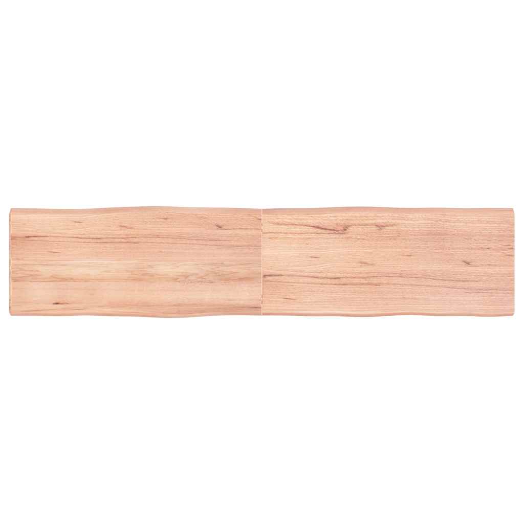 vidaXL Tablero mesa madera tratada borde natural marrón 180x40x(2-4)cm