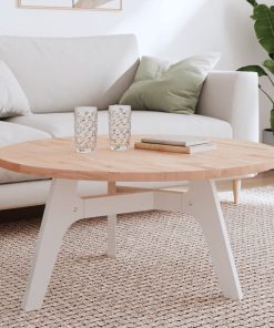 vidaXL Tablero redondo de madera maciza de haya Ø90x2,5 cm