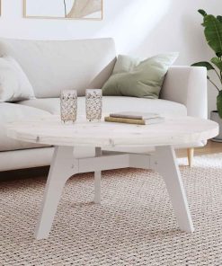 vidaXL Tablero de mesa redondo madera maciza de pino blanco Ø90x3 cm