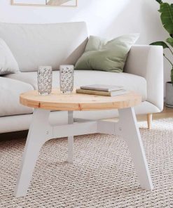 vidaXL Tablero de mesa redondo madera maciza de pino Ø60x3 cm