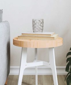vidaXL Tablero de mesa redondo madera maciza de pino Ø30x3 cm