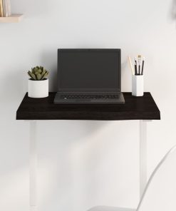 vidaXL Tablero mesa madera roble tratada marrón oscuro 60x40x(2-4) cm
