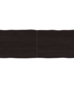 vidaXL Tablero mesa madera tratada borde vivo marrón 120x40x(2-4) cm
