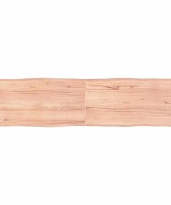 vidaXL Tablero mesa madera tratada borde natural marrón 160x40x(2-4)cm