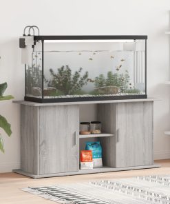 vidaXL Soporte para acuario madera ingeniería gris Sonoma 121x41x58 cm