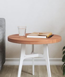 vidaXL Tablero redondo de madera maciza de haya Ø40x2,5 cm
