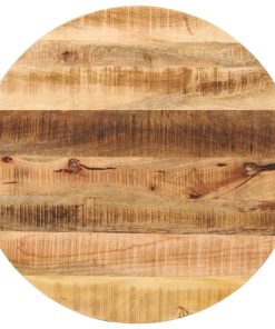vidaXL Tablero de mesa redondo madera maciza mango rugosa Ø 70x1,5 cm