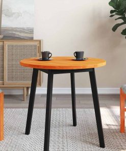 vidaXL Tablero de mesa redondo madera maciza de pino marrón Ø70x2,5 cm