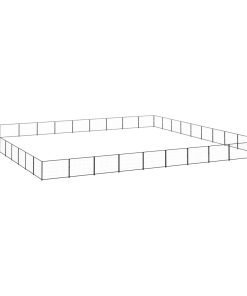 vidaXL Perrera acero 100 m² negra