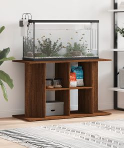 vidaXL Soporte de acuario madera ingeniería roble marrón 100x40x60 cm