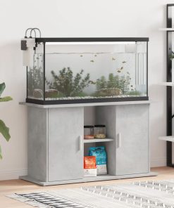 vidaXL Soporte de acuario madera ingeniería gris hormigón 101x41x58 cm