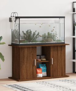 vidaXL Soporte de acuario madera ingeniería marrón roble 101x41x58 cm