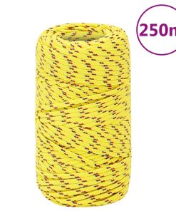 vidaXL Cuerda de barco polipropileno amarillo 2 mm 250 m