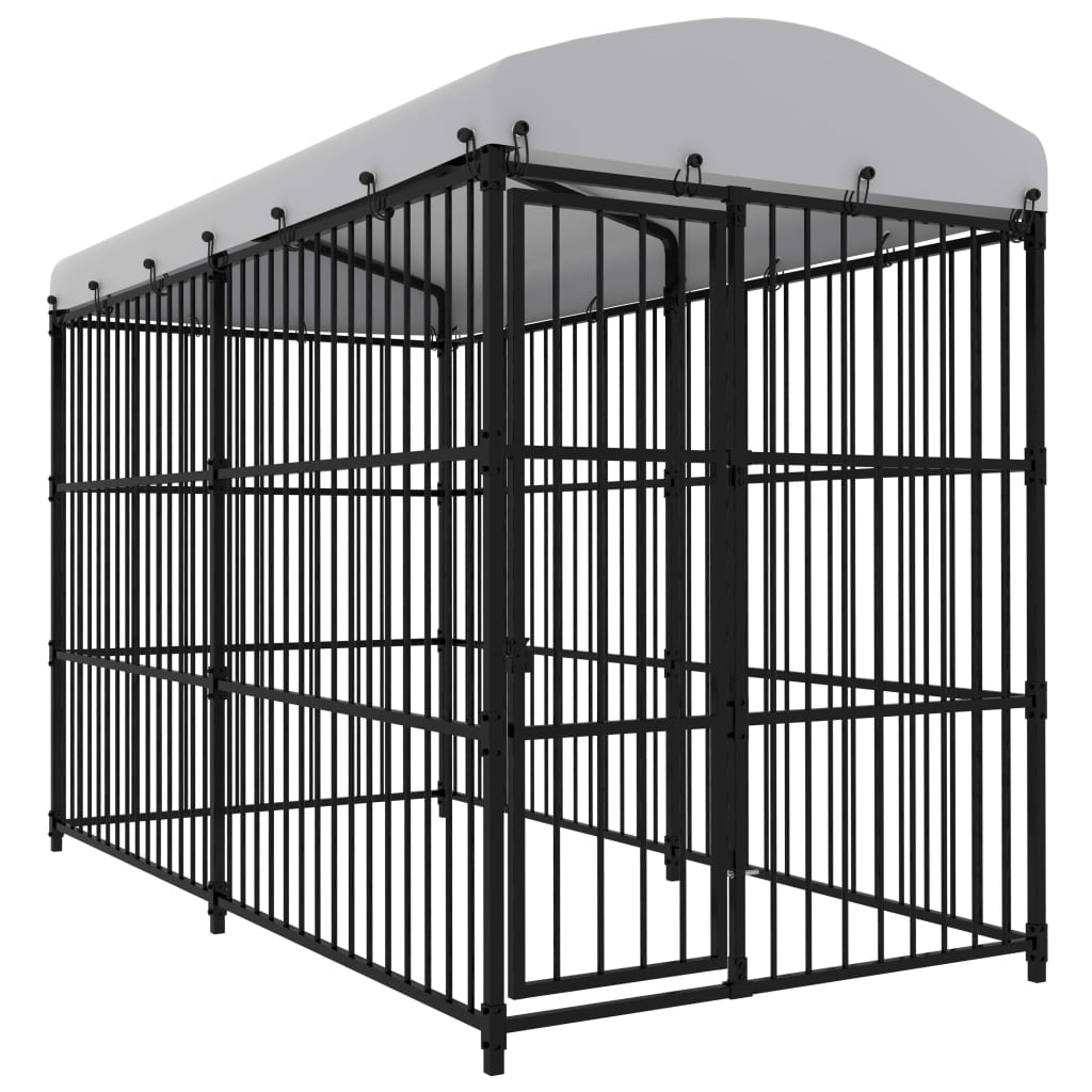 vidaXL Perrera de exterior con techo 300x150x210 cm