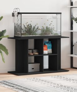 vidaXL Soporte para acuario madera de ingeniería negro 100x40x60 cm