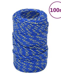 vidaXL Cuerda de barco polipropileno azul 2 mm 100 m