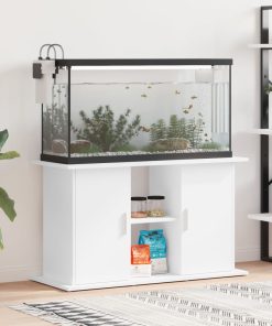 vidaXL Soporte para acuario madera de ingeniería blanco 101x41x58 cm