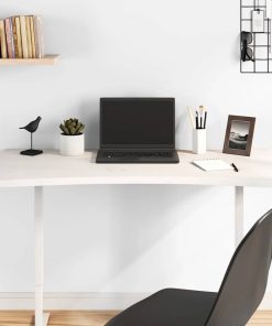 vidaXL Tablero de escritorio madera maciza pino blanco 110x60x2,5 cm