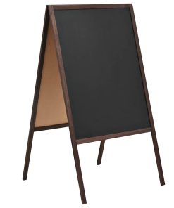 vidaXL Pizarra de pie de doble cara madera de cedro 60x80 cm