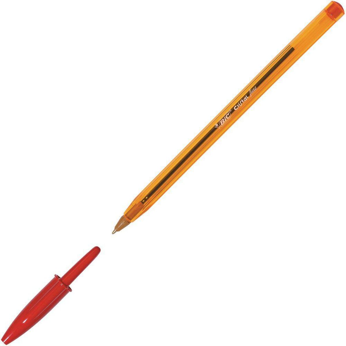 Penna Bic Cristal Fine Rosso 0,3 mm 50 Pezzi