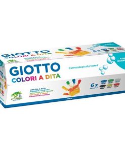 Pittura da usare con le Dita Giotto    Multicolore 6 Pezzi 100 ml