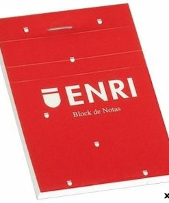 Block Notes ENRI Rosso A6 80 Pagine 4 mm (10 Unità)