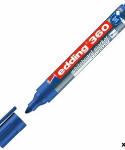 Pennarello per Lavagna Edding 360 Ricaricabile Azzurro (10 Unità)