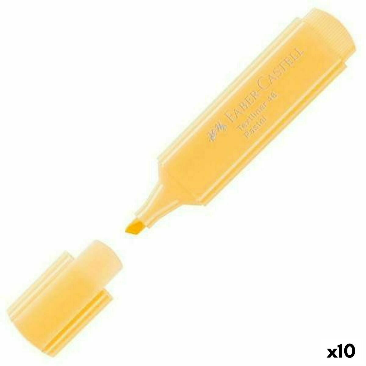 Pennarello Faber-Castell Textliner 1546 Pastel Giallo (10 Unità)