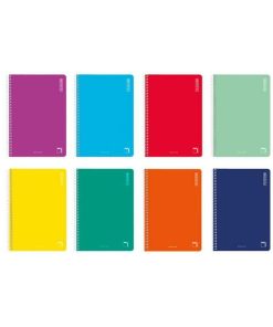 Quaderno Pacsa Basic Multicolore Din A4 80 Pagine 21,5 x 31,5 cm 10 Pezzi