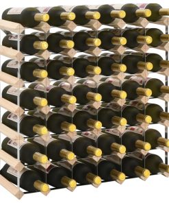 vidaXL Weinregal für 42 Flaschen Massivholz Kiefer