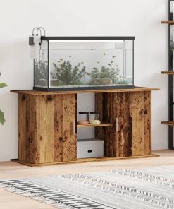 vidaXL Soporte para acuario madera ingeniería envejecida 121x41x58 cm