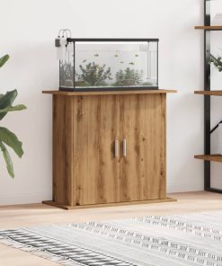 vidaXL Soporte para acuario madera ingeniería roble artisan 81x36x73cm